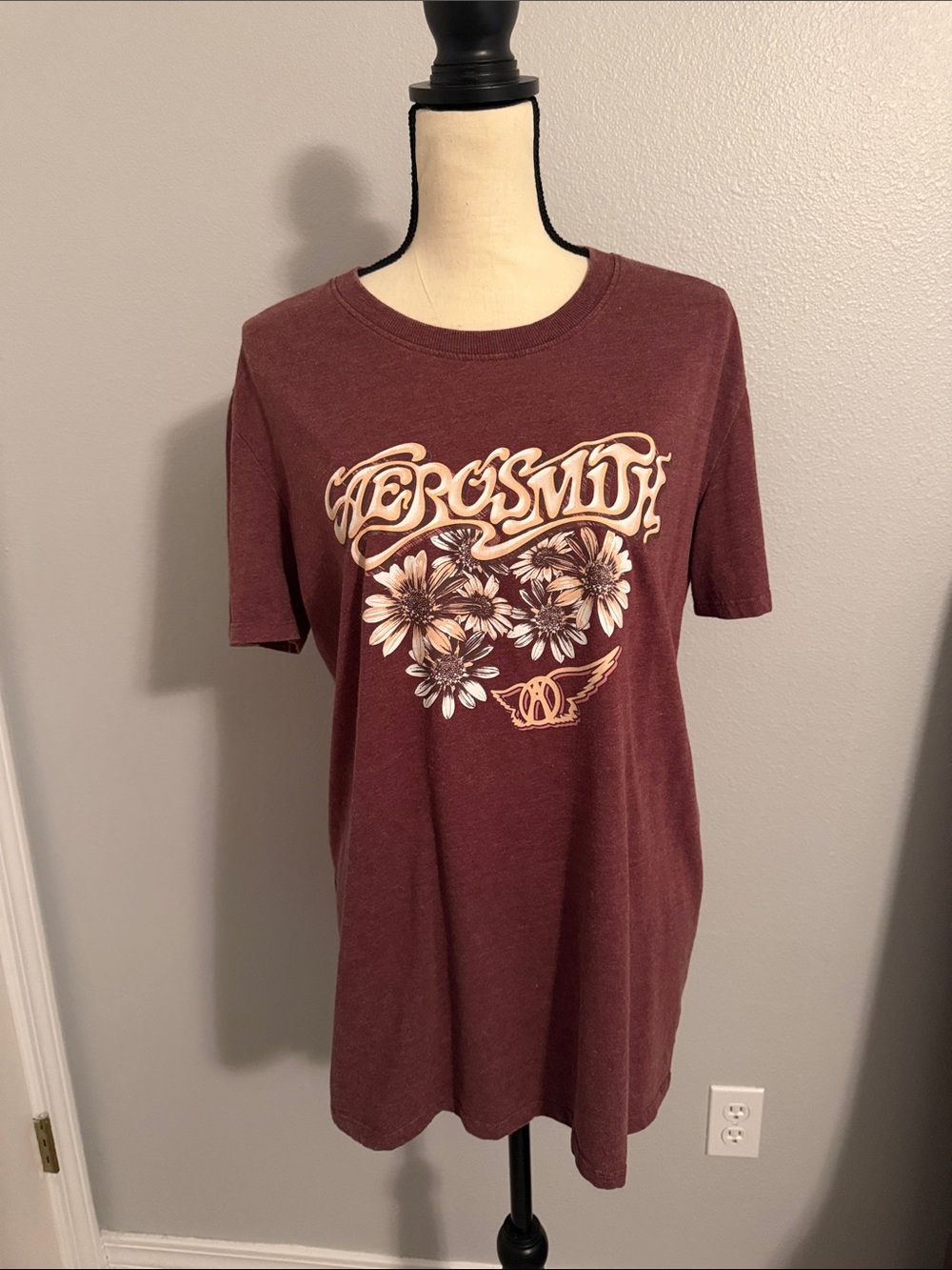 Maurices Oversized Aerosmith Floral Crewneck Tee